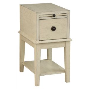 Coast To Coast - One Drawer Chairside Table in Millstone Textured Ivory - 36599
