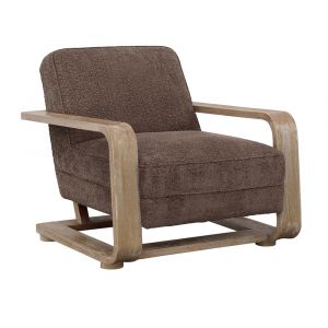 Coast to Coast - Roland Upholstered Grey Armchair Chair with Wood Frame - 90304
