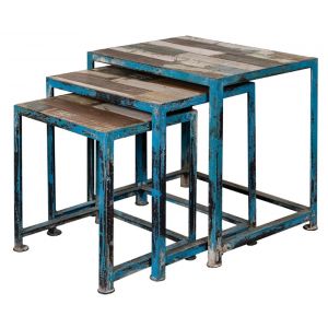 Coast To Coast - Nesting Tables - Reclaimed in Reclaimed Wood (Set of 3) - 39511