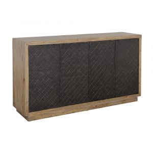 Coast to Coast - Lennox - Transitional Light Natural and Black Four Door Credenza - 90317