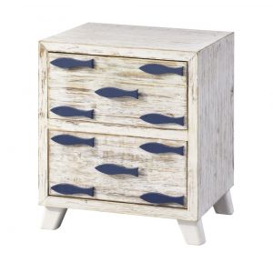 Coast To Coast - Two Drawer Chest in White Rub - 51513