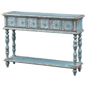 Coast To Coast - Two Drawer Console Table in Cabot Aged Blue & Cream - 48161