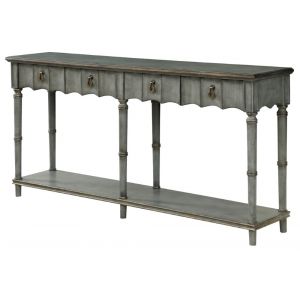 Coast To Coast - Four Drawer Console Table in Mystique Grey & Aged Copper - 30501