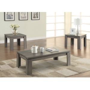 Coaster - Cain 3 Pc Table Set in Dark Grey Finish - 701686