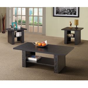 Coaster - Rodez Black Oak 3 Pc Table Set - 700345