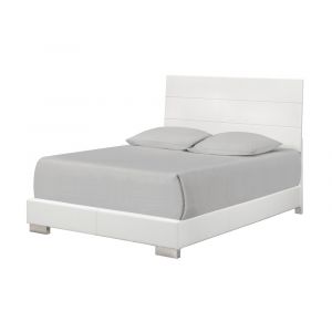 Coaster - Felicity Eastern King Bed (Glossy White) - 203501KE
