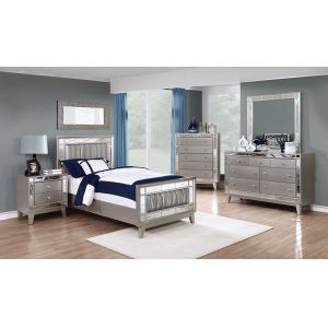 Coaster -  Leighton Twin 4Pc Set (T.Bed,Ns,Dr,Mr) - 204921T-S4