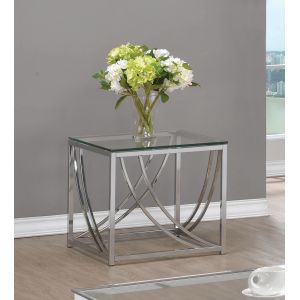 Coaster - Lille Living Room: Glass Top Occasional Tables End Table - 720497