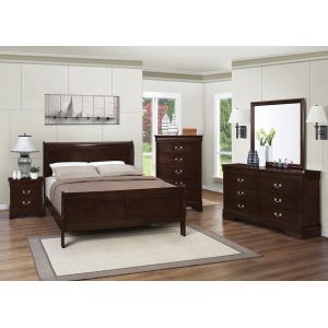 Coaster -  Louis Philippe Full 4Pc Set (F.Bed,Ns,Dr,Mr) - 202411F-S4