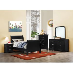 Coaster -  Louis Philippe Twin 4Pc Set (T.Bed,Ns,Dr,Mr) - 203961T-S4