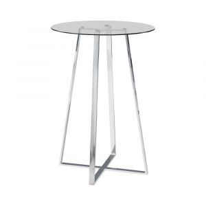 Coaster - Zanella Rec Room/ Bar Tables: Chrome/Glass Bar Table - 100026