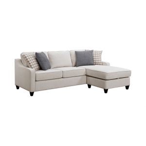 Coaster - McLoughlin  Upholstered Sectional Cream - 501840