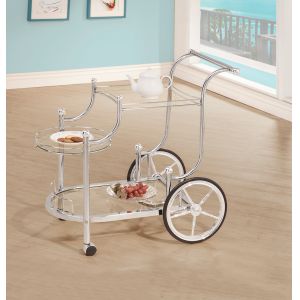 Coaster - Sarandon Serving Cart (Chrome) - 910076