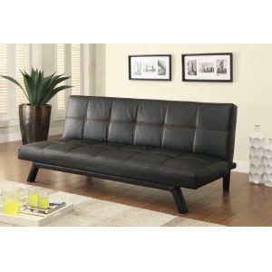 Coaster - Sofa Bed (Black W/ Red Stitching) - 500765