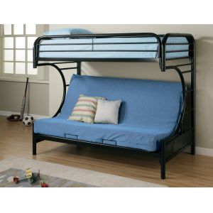 Coaster - Montgomery Twin/Futon Bunk Bed (Glossy Black) - 2253K