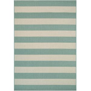 Couristan - Afuera Yacht Club/Sea Mist-Ivory Rug - 7'10'' x 10'9'' - 52298003710109T