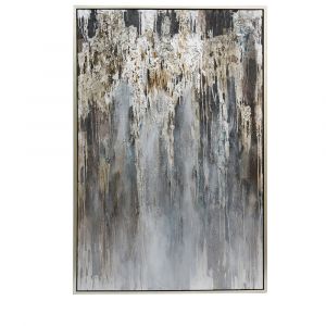 Crestview Collection - Abstract Silver Painting - CVBZWF061