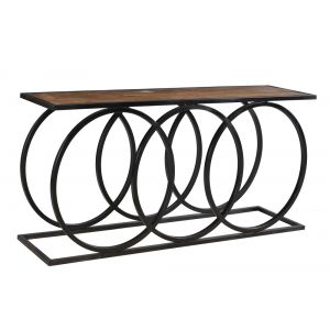 Crestview Collection - Bengal Manor 3 Circles Metal and Wood Console - CVFNR723 - CLOSEOUT