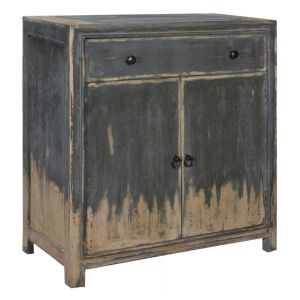 Crestview Collection - Bengal Manor Acacia Wood 1 Drawer and 2 Door Cabinet with Weatherd Grey Finish - CVFNR510
