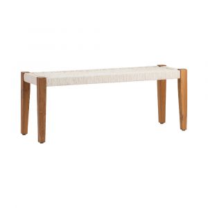 Crestview Collection - Bengal Manor Mango Wood and Jute Yarn Bench - CVFNR695