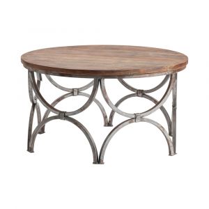 Crestview Collection - Bengal Manor Mango Wood and Steel Round Cocktail Table - CVFNR363