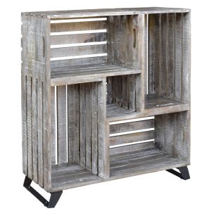 Crestview Collection - Bengal Manor Mango Wood Reclaimed Crates Bookcase - CVFNR340