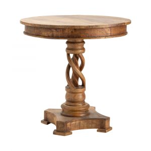 Crestview Collection - Bengal Manor Mango Wood Twist Accent Table in Wood finish - CVFNR308