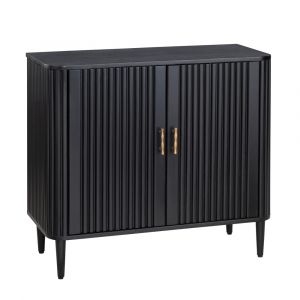 Crestview Collection - Camden Black Two Door Cabinet - CVFDR1040