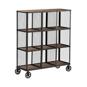 Crestview Collection - Industria Metal and Wood Bookcase - CVFZR1004