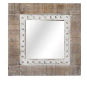 Crestview Collection - Squared Away Wood Wall Mirror - CVTMR1799