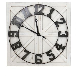 Crestview Collection - Tick Tock Wood Metal Wall Clock - CVTCK1194