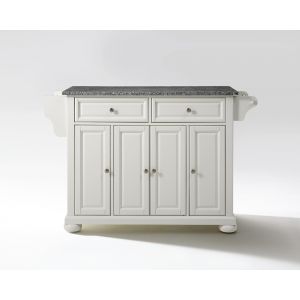 Crosley Furniture - Alexandria Solid Granite Top Kitchen Island in White Finish - KF30003AWH