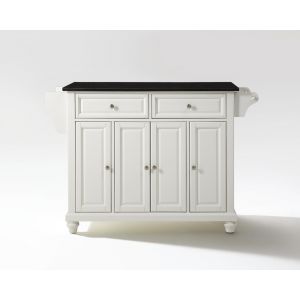 Crosley Furniture - Cambridge Solid Black Granite Top Kitchen Island in White Finish - KF30004DWH
