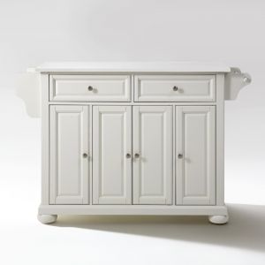 Crosley Furniture - Alexandria Granite Top Full Size Kitchen Island/Cart White/White - KF30005AWH