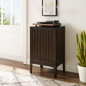 Crosley Furniture - Asher Record Storage Stand Dark Brown - CF1141-BR