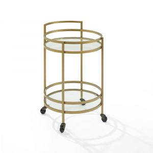 Crosley Furniture - Bailey Round Bar Cart Gold - CF4009-GL