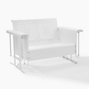Crosley Furniture - Bates Loveseat Glider in White - CO1024-WH
