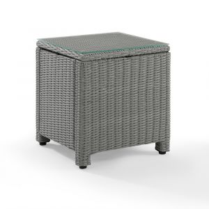 Crosley Furniture - Bradenton Outdoor Wicker Rectangular Side Table Gray - CO7219-GY