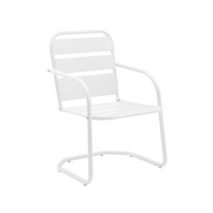 Crosley Furniture - Brighton 2 Piece Outdoor Chair Set White - 2 Chairs - CO1030-WH