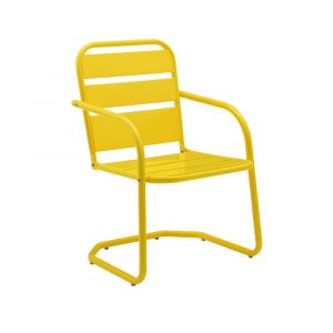 Crosley Furniture - Brighton 2 Piece Outdoor Chair Set Yellow - 2 Chairs - CO1030-YE