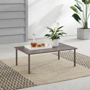 Crosley Furniture - Cali Bay Outdoor Metal Coffee Table Light Brown - CO6234-LB_CLOSEOUT