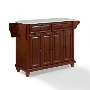 Crosley Furniture - Cambridge Granite Top Full Size Kitchen Island/Cart Mahogany/White - KF30005DMA