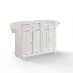 Crosley Furniture - Cambridge Granite Top Full Size Kitchen Island/Cart White/White - KF30005DWH