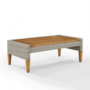 Crosley Furniture - Capella Outdoor Wicker Coffee Table Gray/Acorn - CO7170-GY