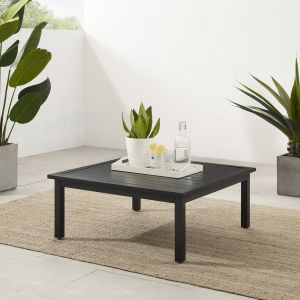 Crosley Furniture - Clark Outdoor Metal Coffee Table Matte Black - CO6264-MB