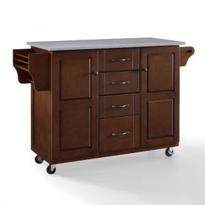 Crosley Furniture - Eleanor Stainless Steel Top Kitchen Cart - KF30172EMA