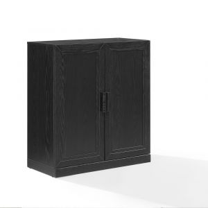 Crosley Furniture - Essen Stackable Kitchen Pantry Storage Cabinet Black - CF3137-BK