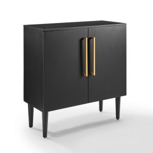 Crosley Furniture - Everett Console Cabinet Matte Black - CF6122-MB