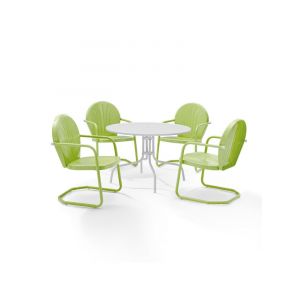 Crosley Furniture - Griffith Metal Five Piece Outdoor Dining Set in Key Lime - KOD10010KL