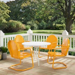 Crosley Furniture - Griffith Metal Five Piece Outdoor Dining Set - KOD10010TG